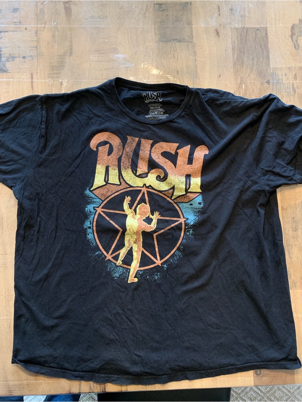 Rush Black Graphic Band Tee  2XL